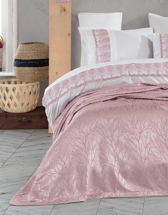 MUCIZE BEDDING SET (7 PCS) – DOUBLE SIZE - DRIED ROSE