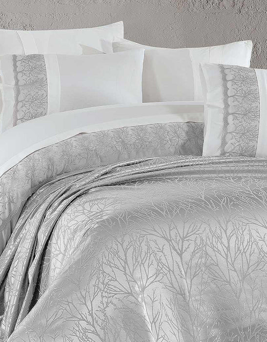 MUCIZE BEDDING SET (7 PCS) – DOUBLE SIZE - SILVER