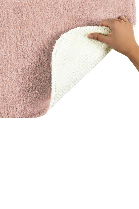 Super Soft 2 PCS Bath Rug Set Powder Pink | Non-Slip Bathroom Mats Set | Washable and Fluffy Bath Rugs for Bathroom Floors | Bath Gift Set