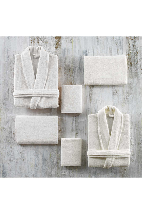 NATUREL BATHROBE SET FOR COUPLE (6 PCS) - CREAM