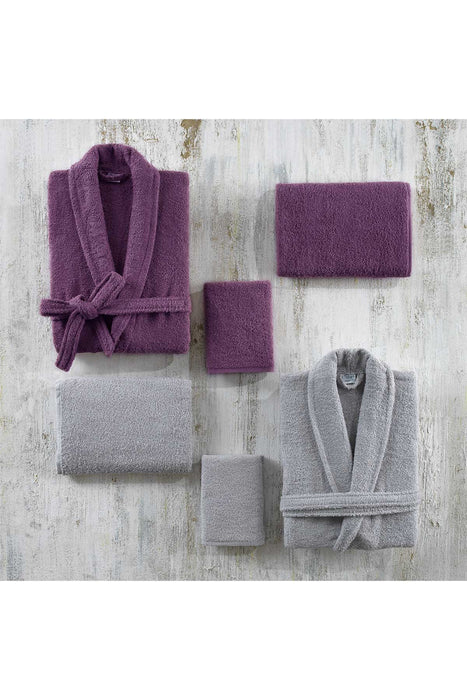 NATUREL BATHROBE SET FOR COUPLE (6 PCS) - DAMSON