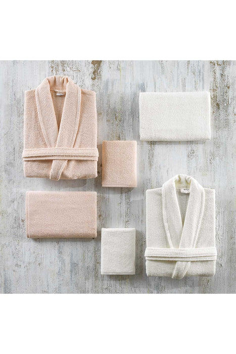 NATUREL BATHROBE SET FOR COUPLE (6 PCS) - CAPPUCINO