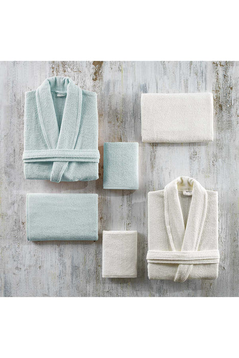 NATUREL BATHROBE SET FOR COUPLE (6 PCS) - GREEN