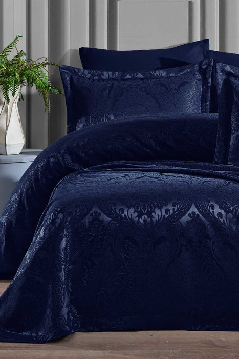 Enora Bed Cover - Dark Blue