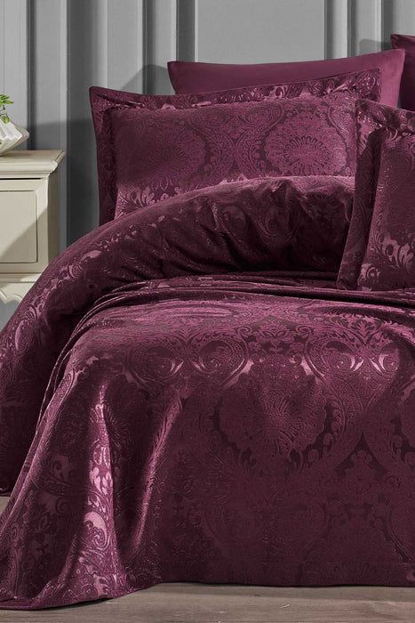 Enora Bed Cover - Dark Purple