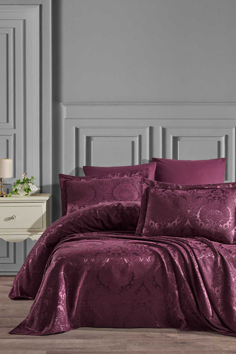 Enora Bed Cover - Dark Purple