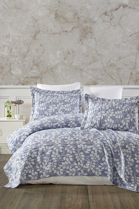 Eva Bed Cover Double - Blue