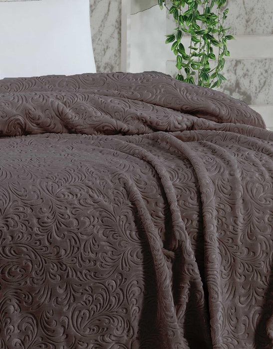 ELART EMBOSS BLANKET - DOUBLE SIZE - ANTHRACITE