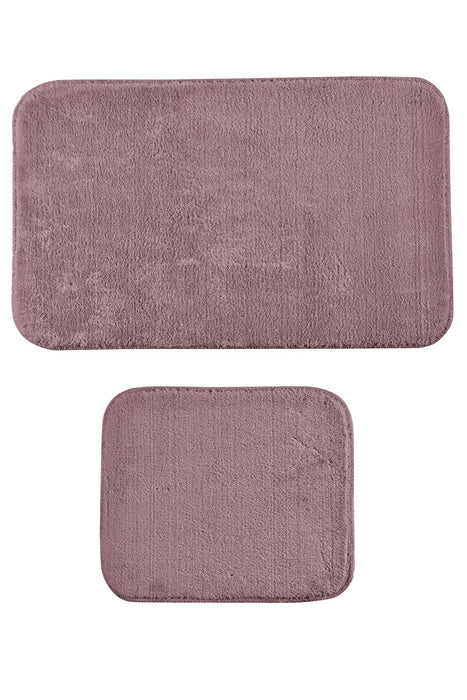 Super Soft 2 PCS Bath Rug Set Dried Rose | Non-Slip Bathroom Mats Set | Washable and Fluffy Bath Rugs for Bathroom Floors | Bath Gift Set