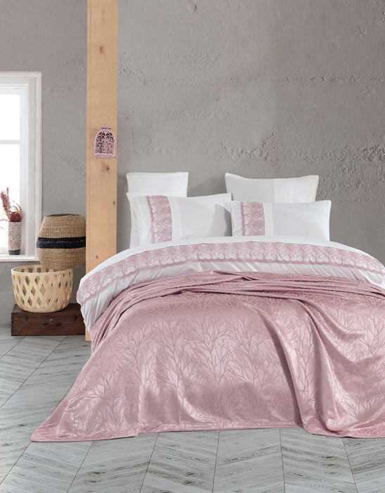 MUCIZE BEDDING SET (7 PCS) – DOUBLE SIZE - DRIED ROSE