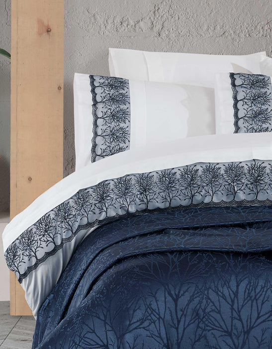 MUCIZE BEDDING SET (7 PCS) – DOUBLE SIZE - NAVY